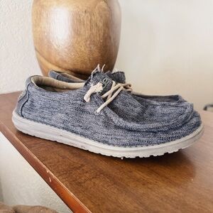 Hey Dude | charcoal grey marled shoes | 8